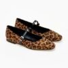 Leopard Textured Ballet Flats