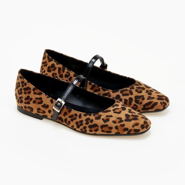 Leopard Textured Ballet Flats