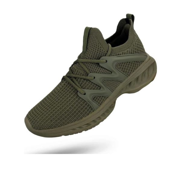 Men's Army Green Slip-On Walking Shoes