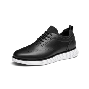 Men’s Black Leather Wingtip Brogue Sneakers