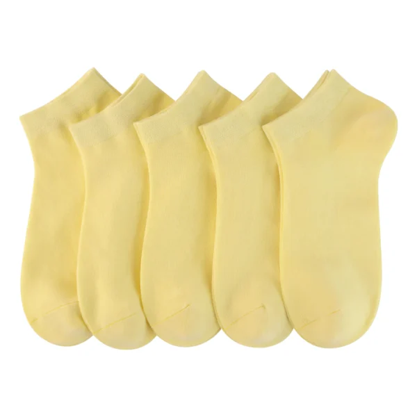 5 pcs Colorful Ankle Socks（all same colour）