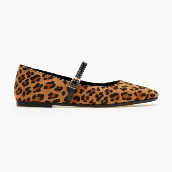 Leopard Textured Ballet Flats