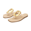 Women's Nude Faux Leather Square-Toe