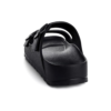 4 Women's Black Buckle Slide Sandals