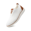 White & Chocolate Knit Oxford Sneakers