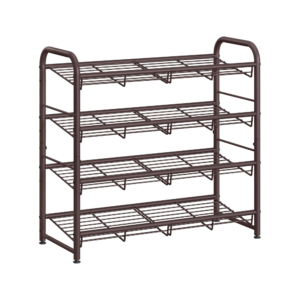 4-Tier Stackable Metal Shoe Rack