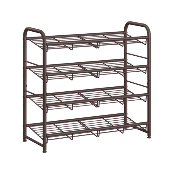 4-Tier Stackable Metal Shoe Rack