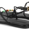 61L8YhTiW+L._AC_SY695_ Black Beaded Strappy Flat Sandals