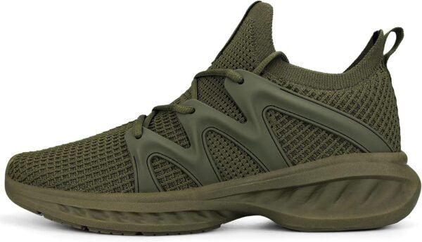 Men's Army Green Slip-On Walking Shoes