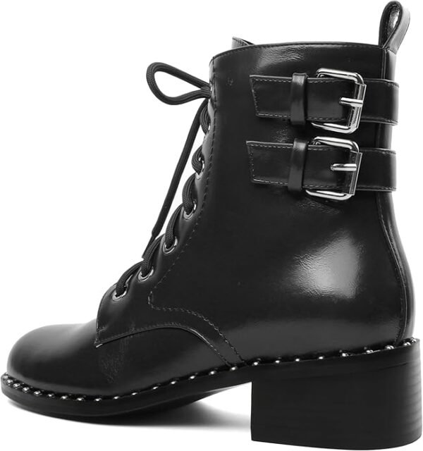 Women’s Edgy Chic Studded Combat Boots