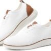 White & Chocolate Knit Oxford Sneakers