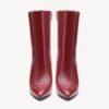 71Vt6urX34L._AC_SY695_ Cherry Red Classic Square-Toe Heeled Boots