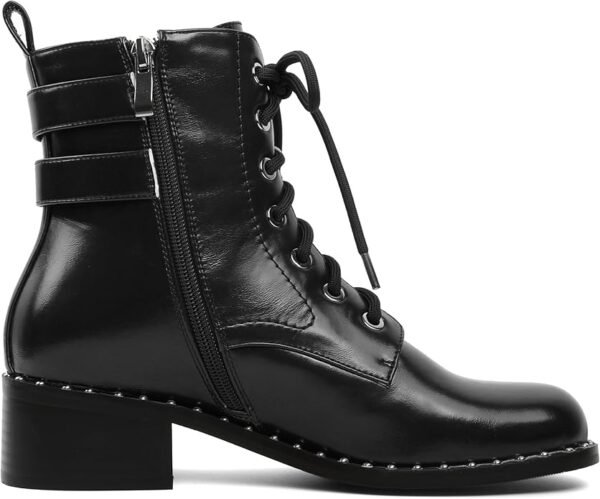 Women’s Edgy Chic Studded Combat Boots