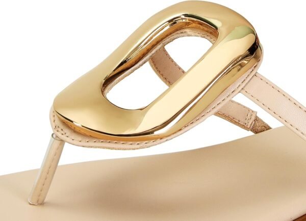 Women's Nude Faux Leather Square-Toe