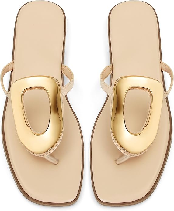 Women's Nude Faux Leather Square-Toe