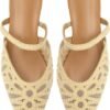 81mGXVo6CML._AC_SY695_ Raffia-Style Mesh Flat Mules