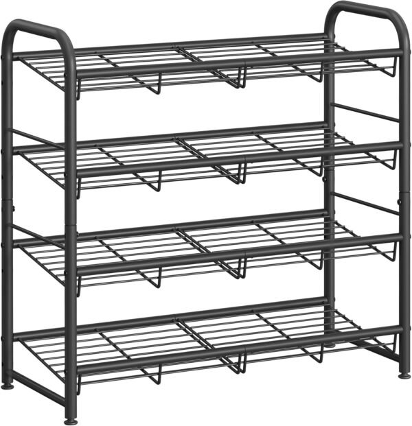 4-Tier Stackable Metal Shoe Rack