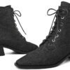 Women’s Sexy Black Denim Ankle Boots
