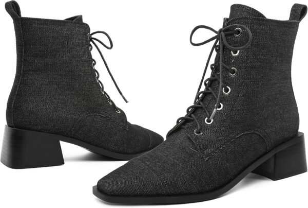 Women’s Sexy Black Denim Ankle Boots