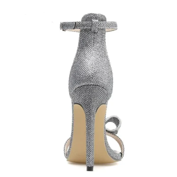 Diamond Ribbon Satin Stiletto Heels