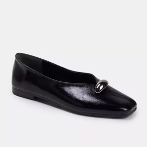 trendyol-2938-7579734-2 Black Accessory Square Toe Flats