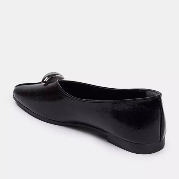 trendyol-2939-7579734-3 Black Accessory Square Toe Flats